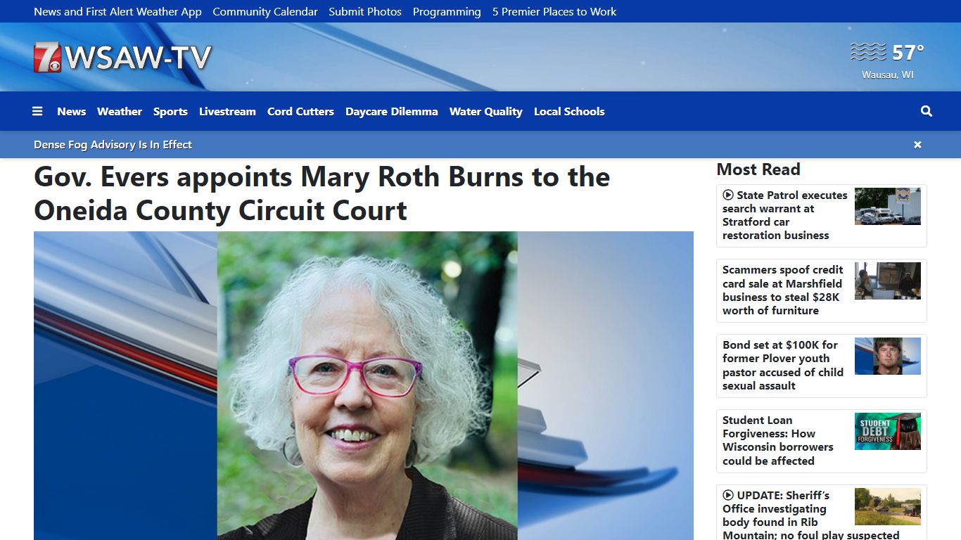Gov. Evers appoints Mary Roth Burns to the Oneida County Circuit Court